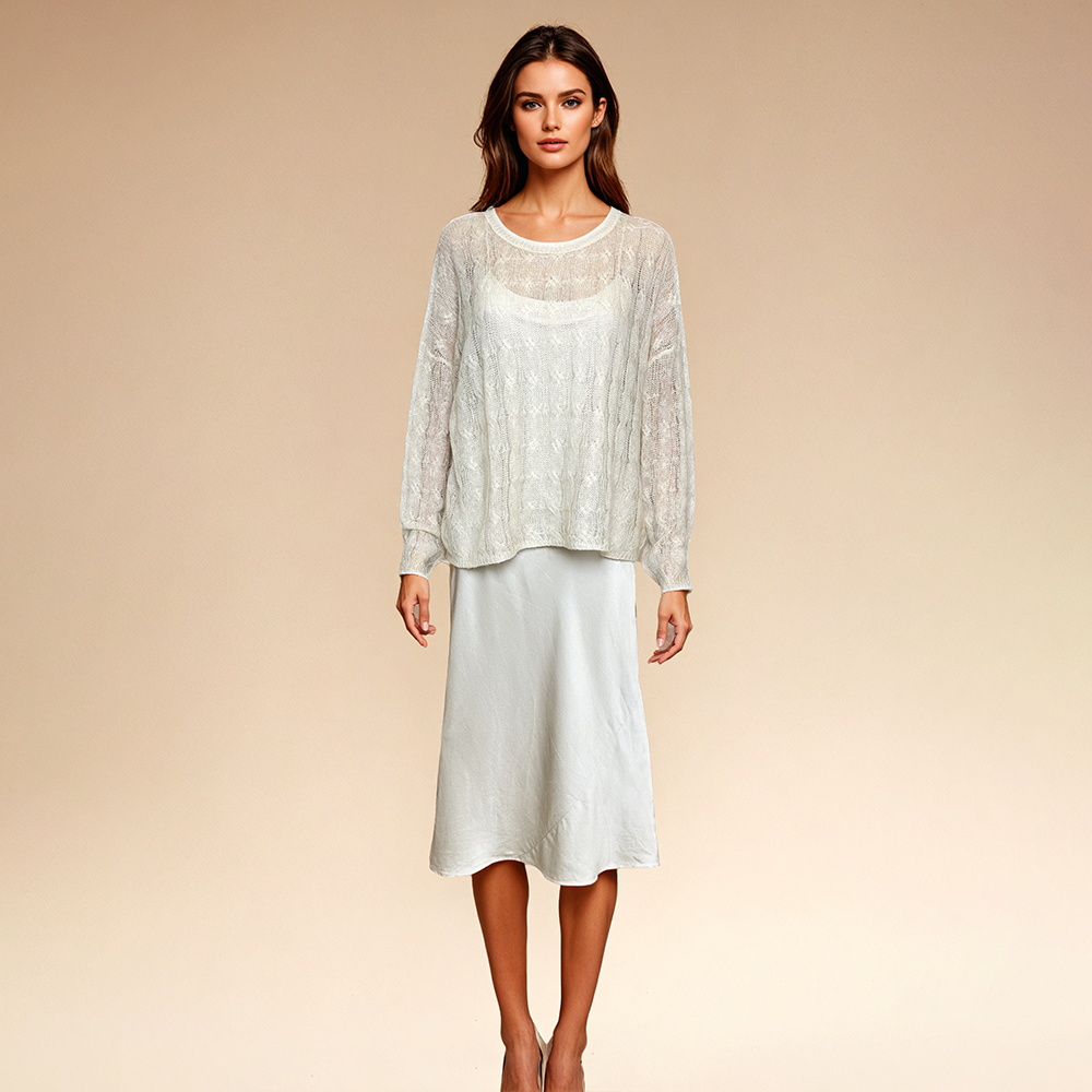 Bellamilan Brand Champagne Heavy Silk Slip Dress