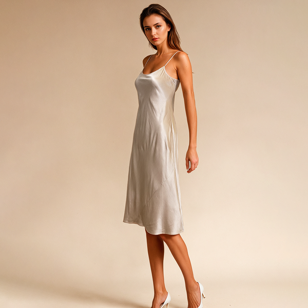 Bellamilan Brand Heavyweight Silk Pink Slip Dress