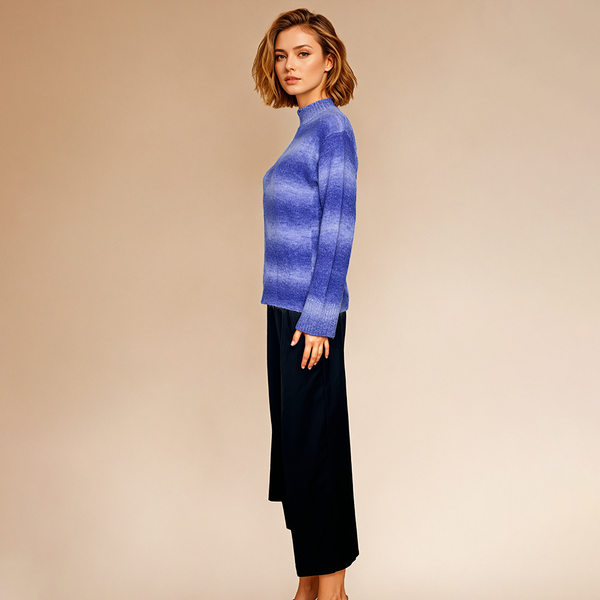Bellamilan Brand Purple Crewneck Wool Sweater